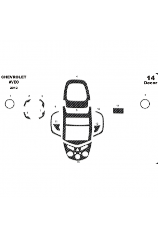 Chevrolet Aveo Ön Torpido Kaplama 14 Parça 2012