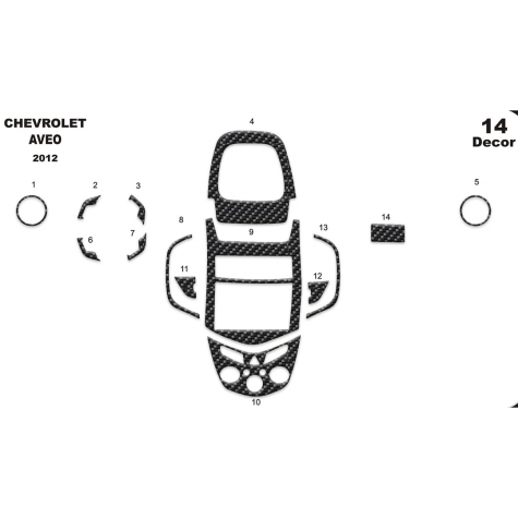 Chevrolet Aveo Ön Torpido Kaplama 14 Parça 2012