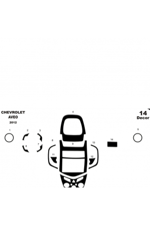 Chevrolet Aveo Ön Torpido Kaplama 14 Parça 2012