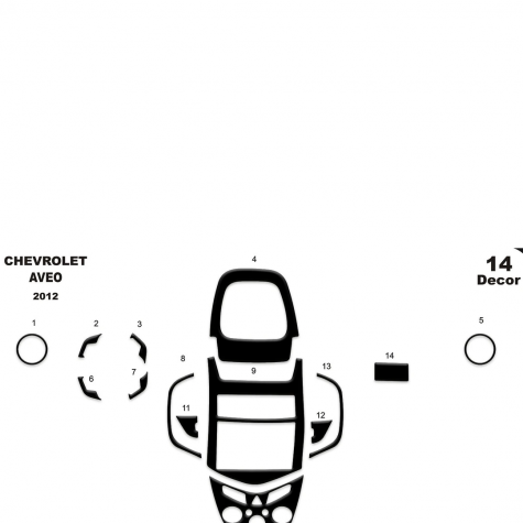 Chevrolet Aveo Ön Torpido Kaplama 14 Parça 2012