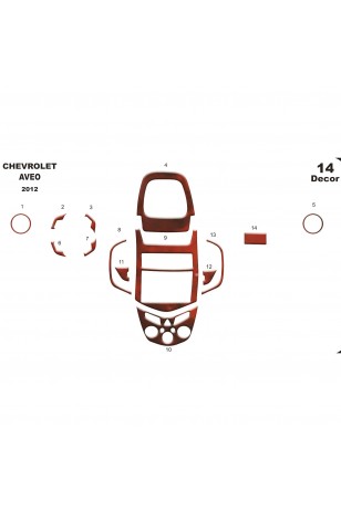 Chevrolet Aveo Ön Torpido Kaplama 14 Parça 2012