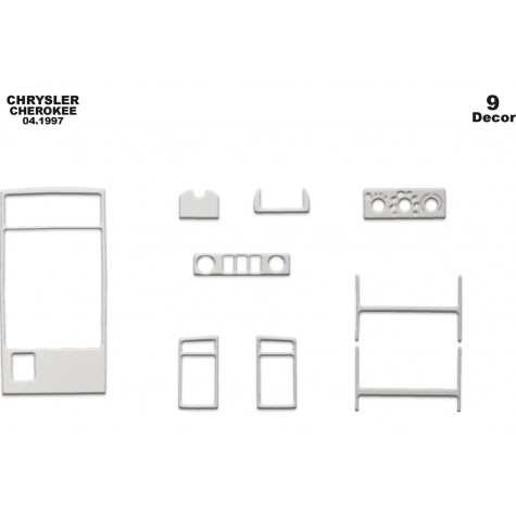  Chrysler Cherokee Ön Torpido Kaplama 9 Parça 1997-2004