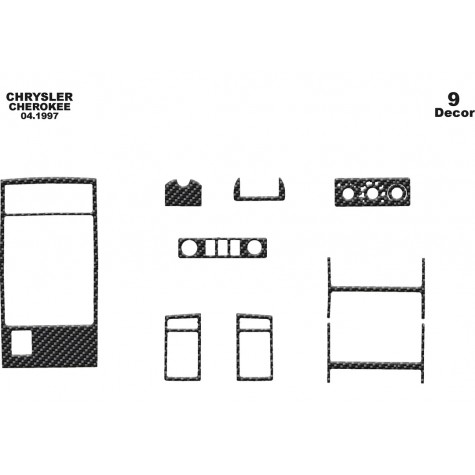  Chrysler Cherokee Ön Torpido Kaplama 9 Parça 1997-2004