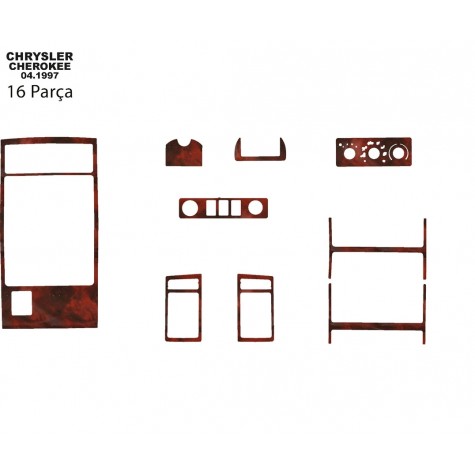  Chrysler Cherokee Ön Torpido Kaplama 9 Parça 1997-2004
