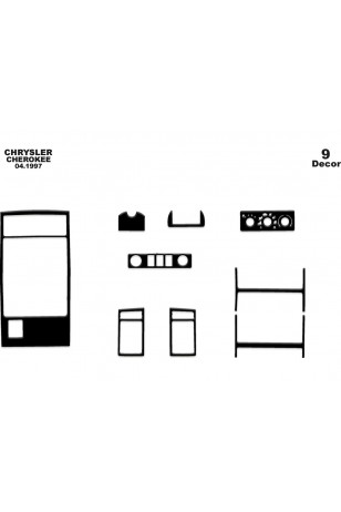  Chrysler Cherokee Ön Torpido Kaplama 9 Parça 1997-2004
