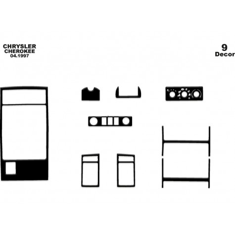  Chrysler Cherokee Ön Torpido Kaplama 9 Parça 1997-2004