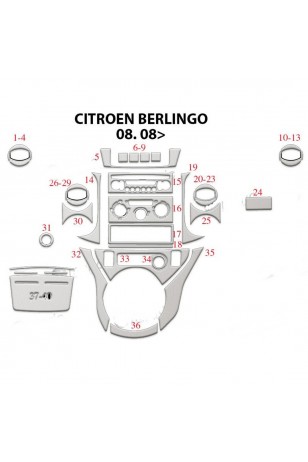 Citroen Berlingo Ön Torpido Kaplama 40 Parça 2008-2018