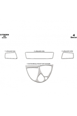 Citroen C8 Maun Kaplama 2002 üzeri 4 Parça