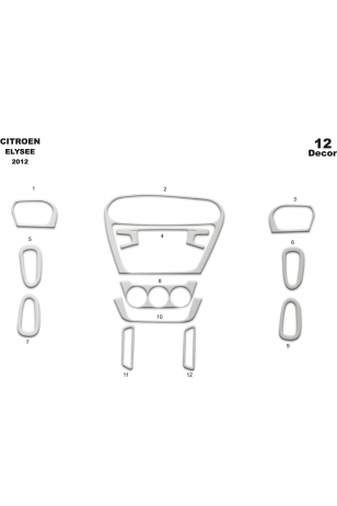 Citroen Elysee Ön Torpido Kaplama 12 Parça 2012