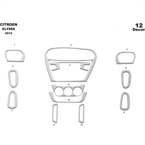 Citroen Elysee Ön Torpido Kaplama 12 Parça 2012