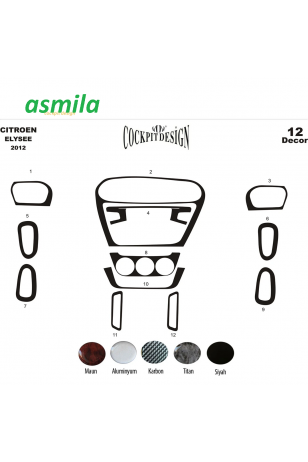 Citroen Elysee Ön Torpido Kaplama 12 Parça 2012