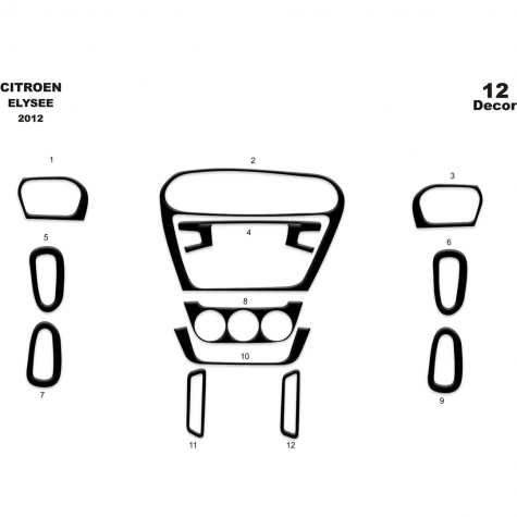 Citroen Elysee Ön Torpido Kaplama 12 Parça 2012