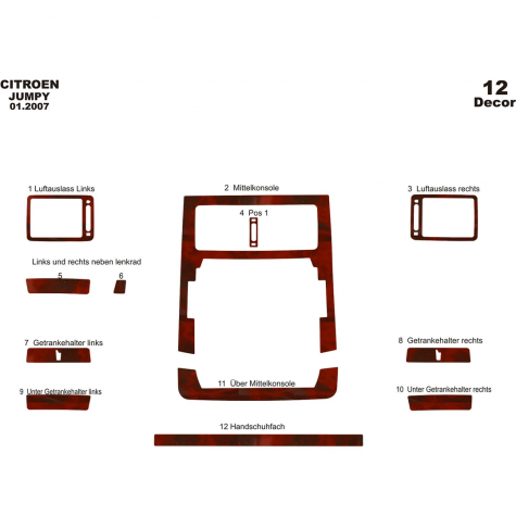 Citroen Jumpy/Scudo/Expert Ön Torpido Kaplama 12 P. 2007