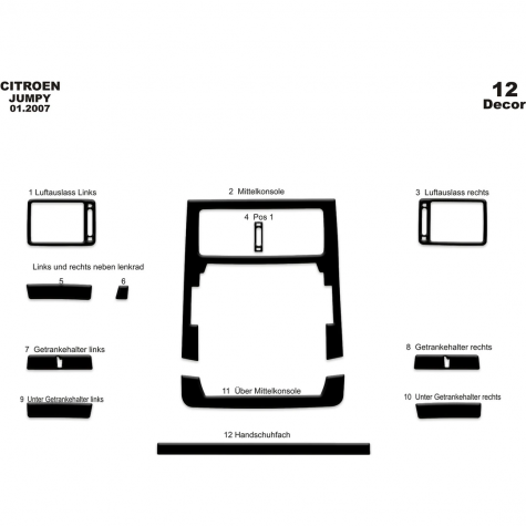 Fiat Jumpy/Scudo/Expert Ön Torpido Kaplama 12 P. 2007