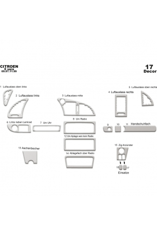 Citroen Xsara 1 Ön Torpido Kaplama 17 Parça 1997-1999