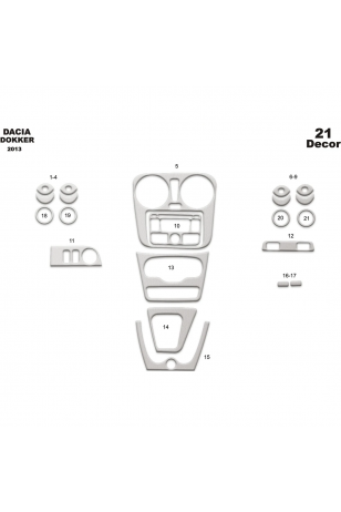 Dacia Dokker Ön Torpido Kaplama 21 Parça 2013