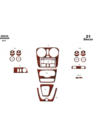 Dacia Dokker Ön Torpido Kaplama 21 Parça 2013