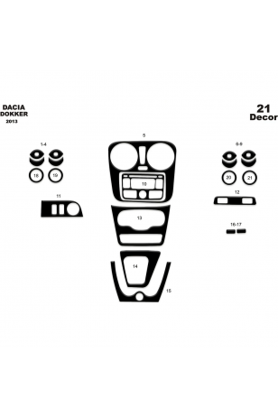 Dacia Dokker Ön Torpido Kaplama 21 Parça 2013