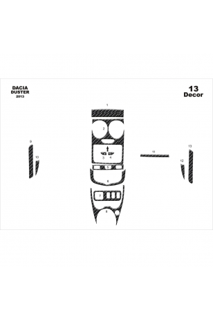 Dacia Duster Ön Torpido Kaplama 13 Parça 2013-2016