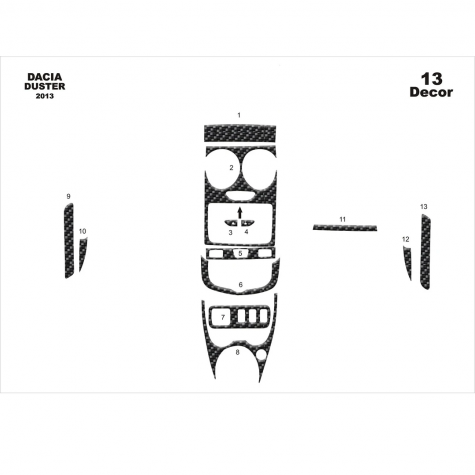 Dacia Duster Ön Torpido Kaplama 13 Parça 2013-2016