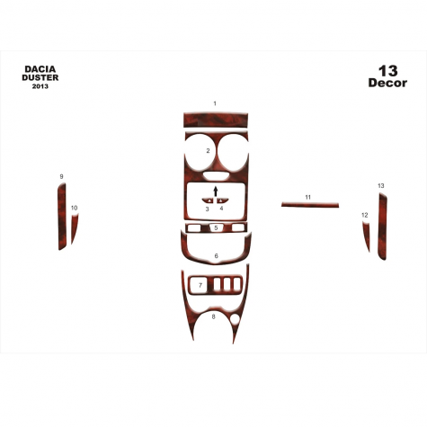 Dacia Duster Ön Torpido Kaplama 13 Parça 2013-2016