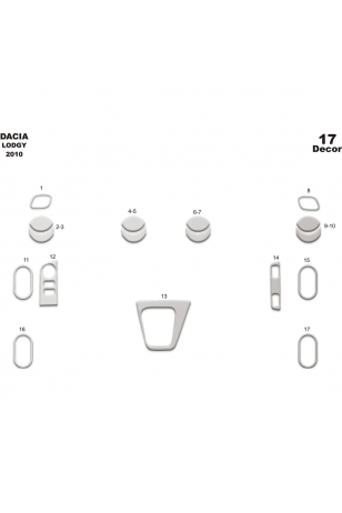 Dacia Lodgy Ön Torpido Kaplama 17 Parça 2010
