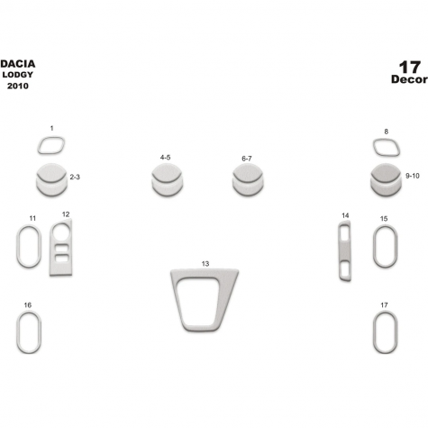 Dacia Lodgy Ön Torpido Kaplama 17 Parça 2010