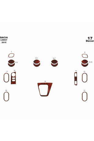 Dacia Lodgy Ön Torpido Kaplama 17 Parça 2010