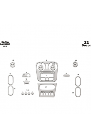 Dacia Sandero Ön Torpido Kaplama 22 Parça 2010