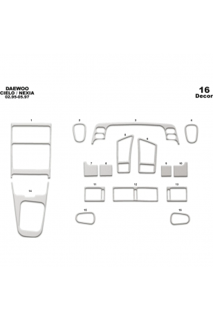 Daewoo Cielo /Nexia Ön Torpido Kaplama 16 Parça 1995-1997