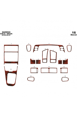Daewoo Cielo /Nexia Ön Torpido Kaplama 16 Parça 1995-1997