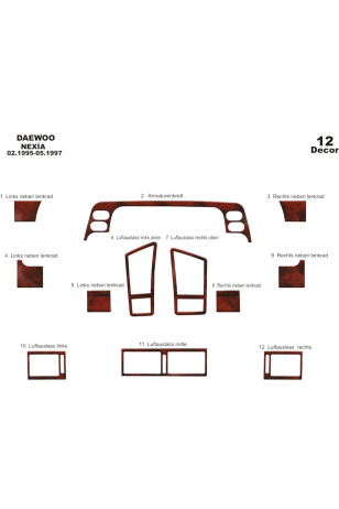 Daewoo Nexia Ön Torpido Kaplama 12 Parça 1995-1997