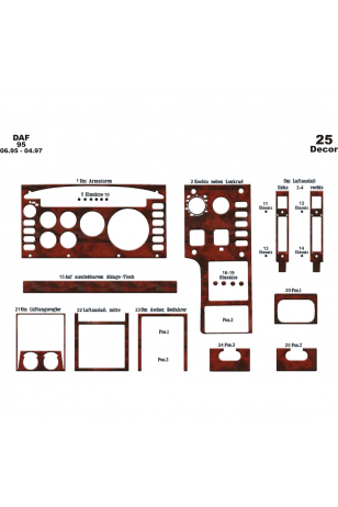 Daf 95 Ön Torpido Kaplama 25 Parça 1995-1997