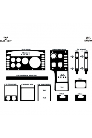 Daf 95 Ön Torpido Kaplama 25 Parça 1995-1997