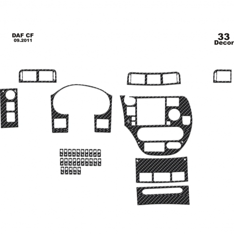 Daf Cf Ön Torpido Kaplama 33 Parça 2011
