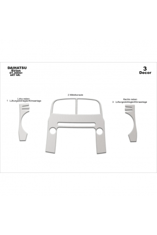 Daihatsu Sirion Ön Torpido Kaplama 3 Parça 2005
