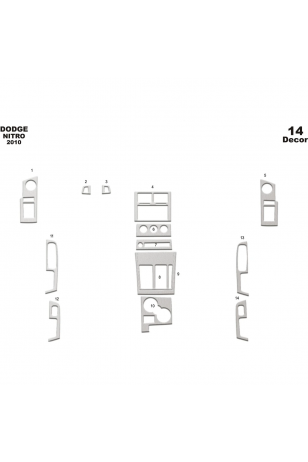 Dodge Nitro Ön Torpido Kaplama 14 Parça 2010
