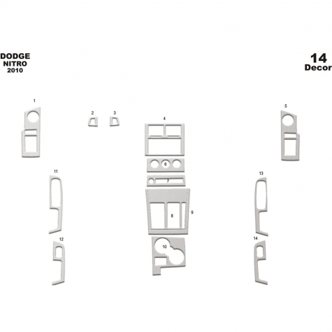 Dodge Nitro Ön Torpido Kaplama 14 Parça 2010