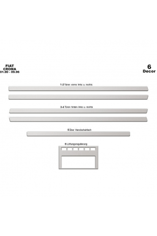 Fiat Croma Ön Torpido Kaplama 6 Parça 1990-1996