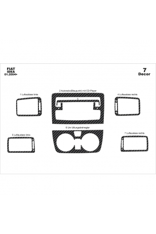 Fiat Idea Ön Torpido Kaplama 7 Parça 2004-2009