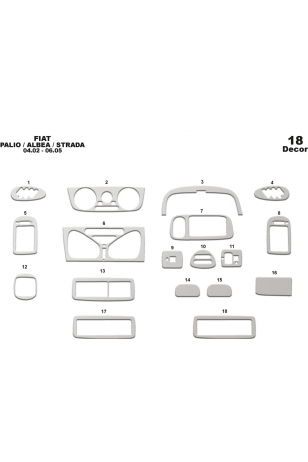 Fiat Palio/Albea/Strada Ön Torpido Kaplama 18 P. 2002-2005