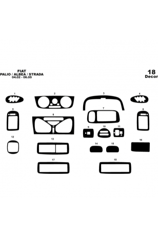 Fiat Palio/Albea/Strada Ön Torpido Kaplama 18 P. 2002-2005