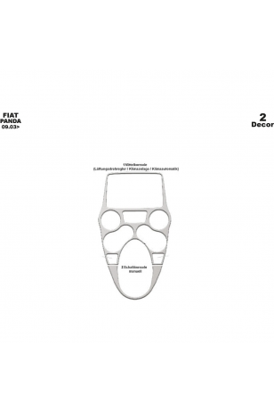 Fiat Panda Ön Torpido Kaplama 2 Parça 2003-2009