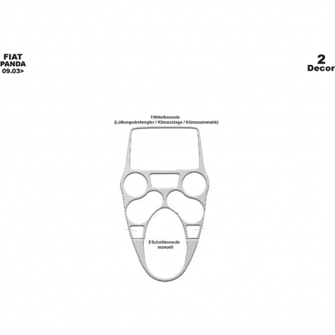 Fiat Panda Ön Torpido Kaplama 2 Parça 2003-2009