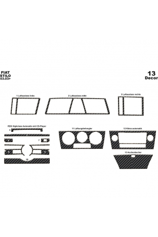 Fiat Stilo Ön Torpido Kaplama 13 Parça 2003-2009