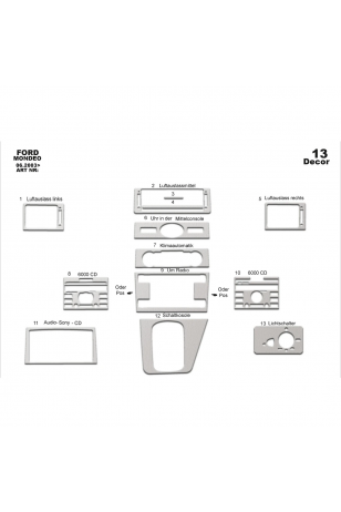Ford Mondeo Maun Kaplama 2003-2006 arası 13 Parça