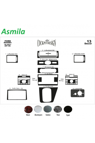 Ford Mondeo Maun Kaplama 2003-2006 arası 13 Parça