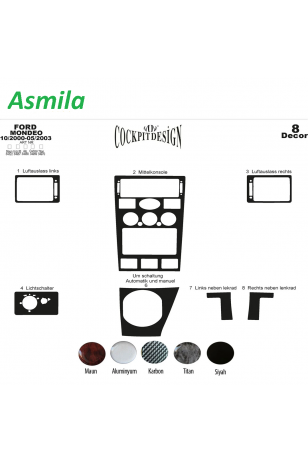 Ford Mondeo Maun Kaplama 2000-2003 arası 8 Parça